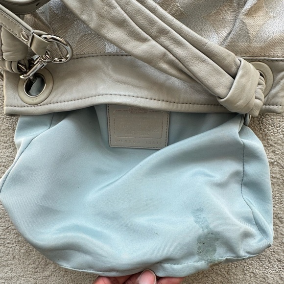 Vintage Y2K Coach Parker OP Art Signature Silver Bag (13508) - Picture 10 of 15